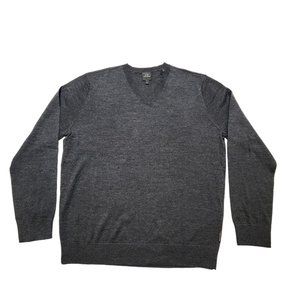 Armani Exchange Men's V-neck Pullover Sweater Wool Dark‎ Grey Size XL